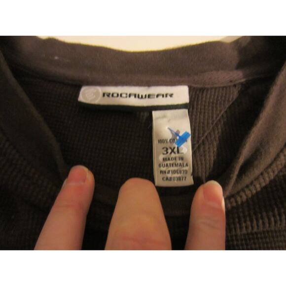 Rocawear Brown Long Sleeve Top Coin Trim Boho Style 3XL - Picture 4 of 16